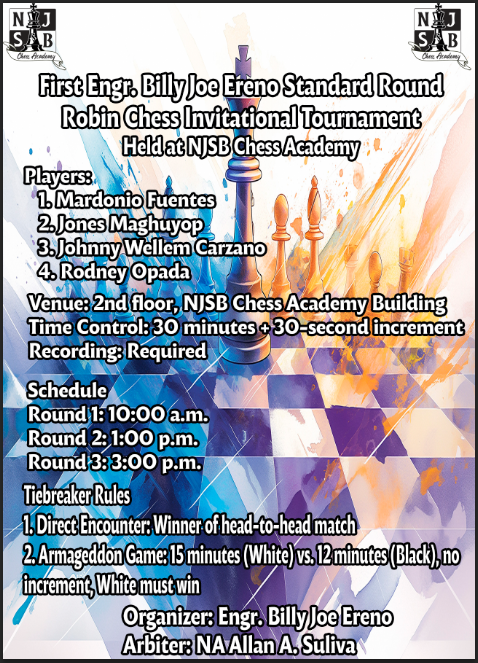 1st Engr. Billy Joe Chess Invitational Tournament